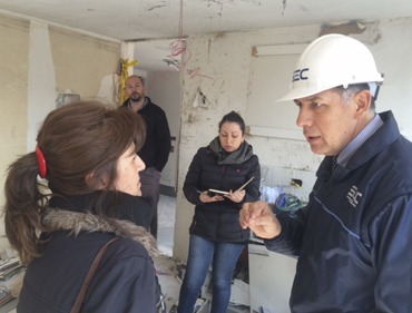 SEC revisa que no existan fugas de gas en departamentos afectados por explosión