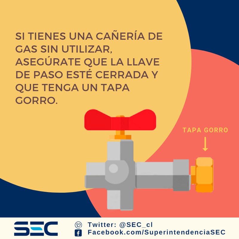 En cañerías de gas sin utilizar sigue este consejo