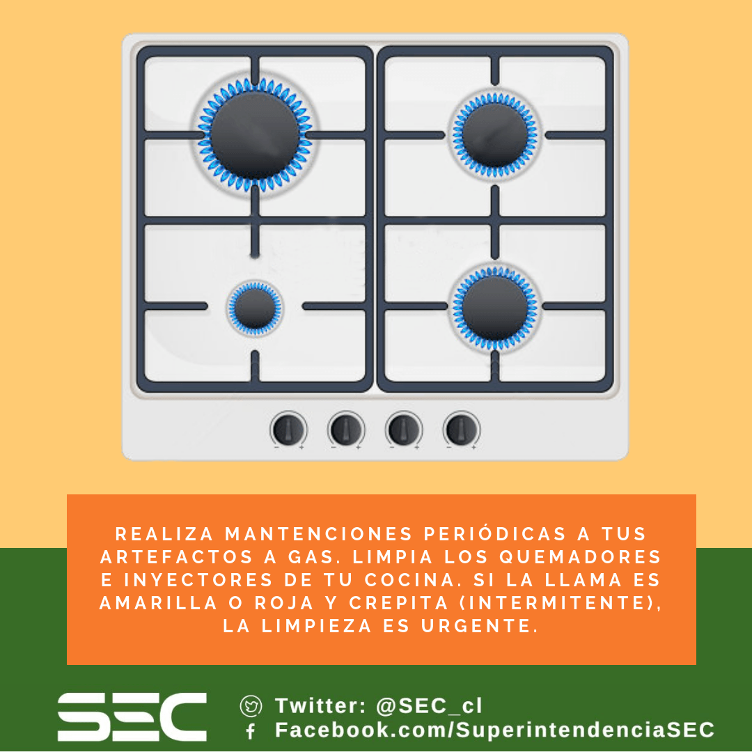 Realiza mantenciones periódicas a tu artefactos de gas