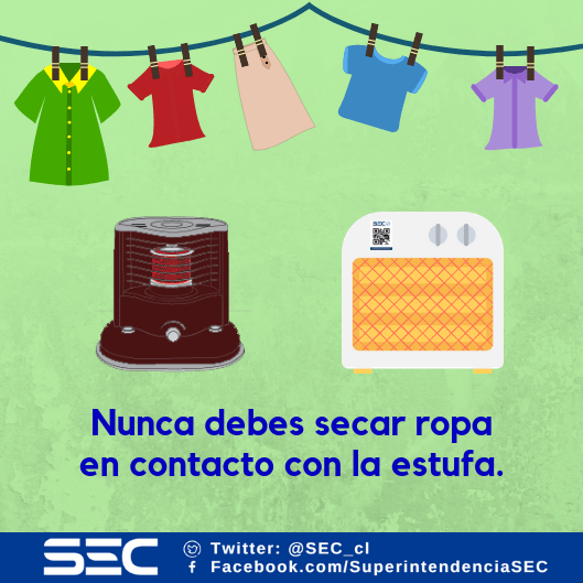 Este invierno no debes secar la ropa cerca de la estufa