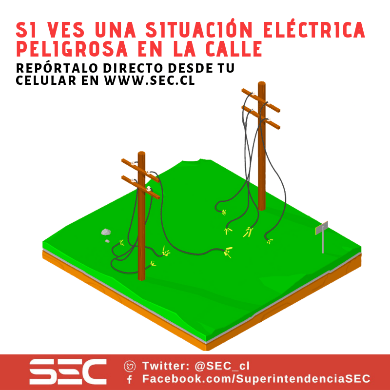 Si ves una situación eléctrica peligrosa en la calle, repórtala