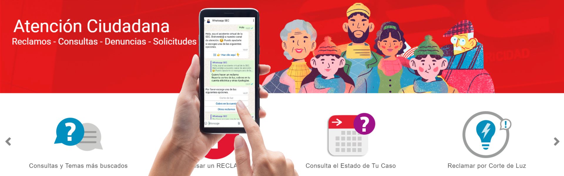 SEC lanza “WhatsApp” institucional para recoger reclamos ante llegada de nuevo sistema frontal